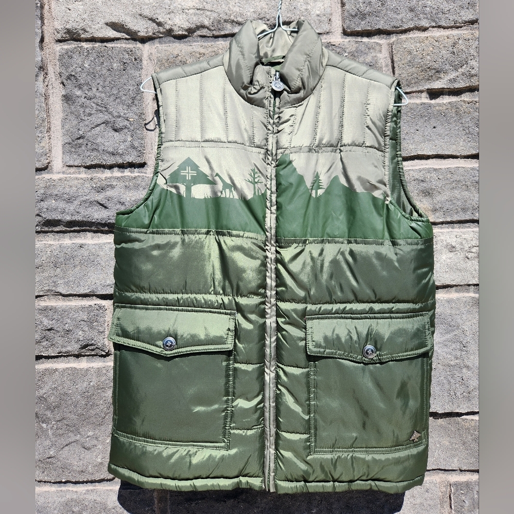 🌲LRG - Green Serengeti Puffer Vest - Size M